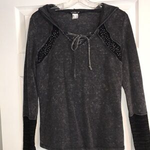 Venus Tie Top with Black Blingy Stud Accents